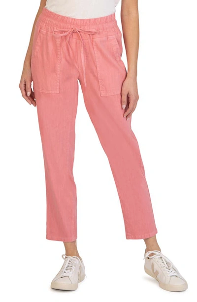 Shop Kut From The Kloth Drawcord Waist Crop Pants In Rhodonite