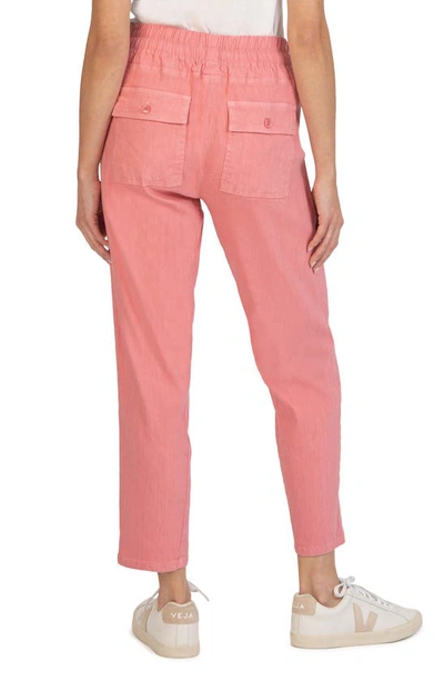 Shop Kut From The Kloth Drawcord Waist Crop Pants In Rhodonite