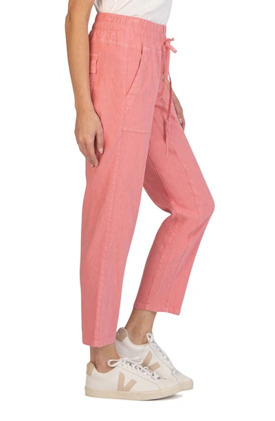 Shop Kut From The Kloth Drawcord Waist Crop Pants In Rhodonite