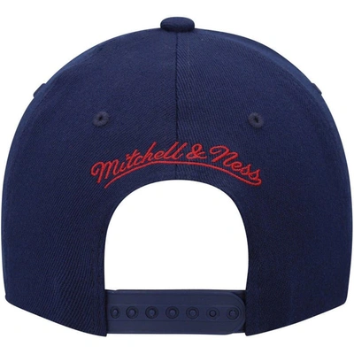 Shop Mitchell & Ness Navy/red Denver Nuggets Mvp Team Two-tone 2.0 Stretch-snapback Hat