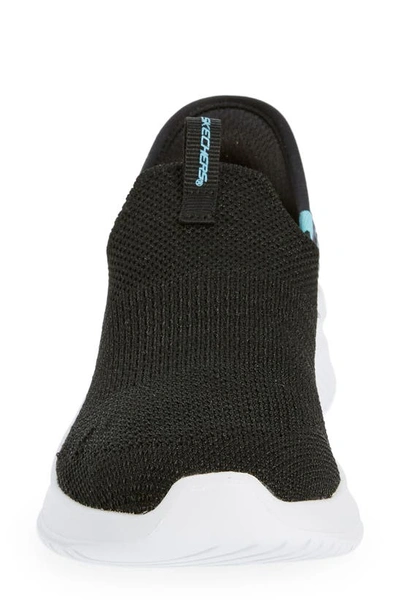 Shop Skechers Kids' Ultra Flex Slip-on Sneaker In Black/ Multi