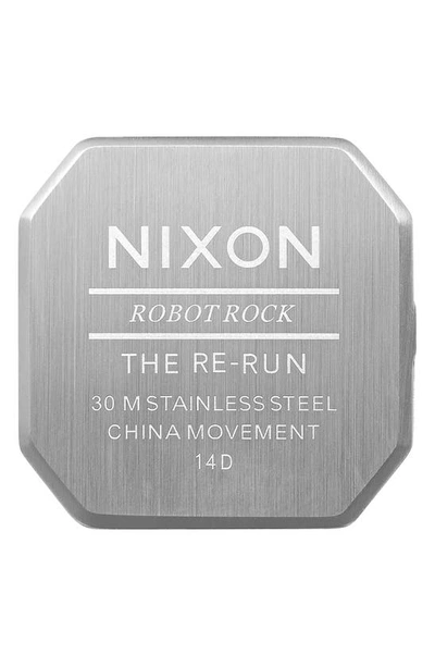 Shop Nixon Rerun Digital Bracelet Watch, 39mm In Silver/black