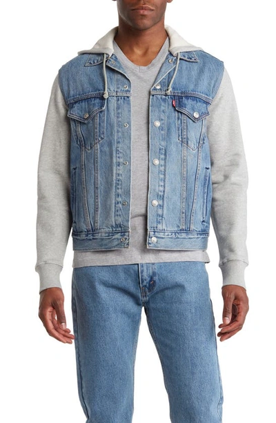Levi's® Hybrid Hoodie Trucker Jacket In Candy Man