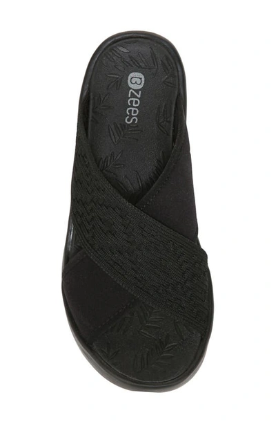Shop Bzees Crisscross Wedge Sandal In Black