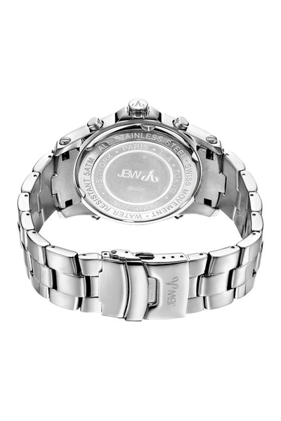 Shop Jbw Jet Setter Diamond Watch, 56mm In Silver