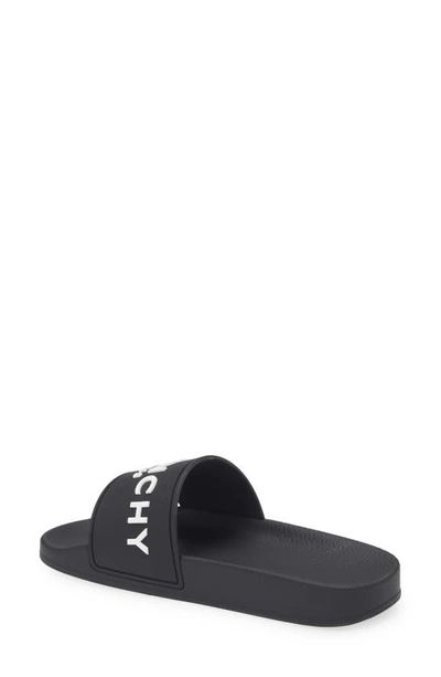 Shop Givenchy Logo Slide Sandal In Black