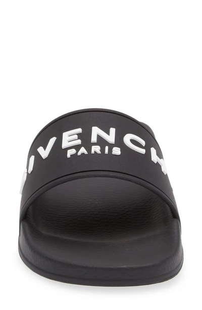 Givenchy 4g Leather-trimmed Embroidered Raffia Slides In Black
