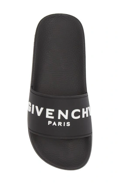Shop Givenchy Logo Slide Sandal In Black