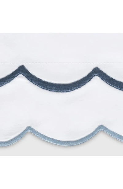 Shop Matouk India Set Of 2 350 Thread Count Cotton Pillowcases In Hazy Blue