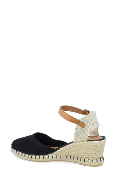 Miz Mooz Malena Womens Suede Slingback Wedge Sandals In Black