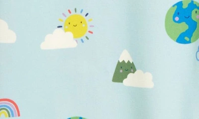 Shop Mini Boden Kids' Print Long Sleeve One-piece Rashguard Swimsuit In Multi Weather