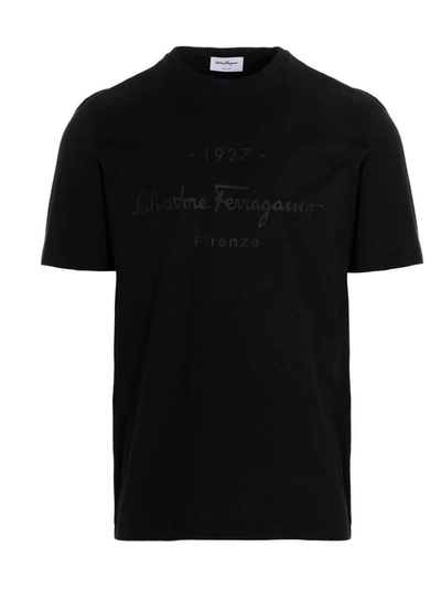 Shop Ferragamo Logo T-shirt Black
