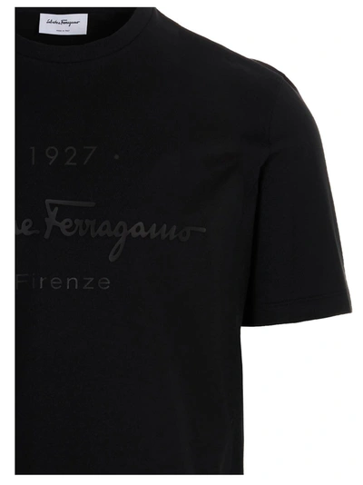 Shop Ferragamo Logo T-shirt Black