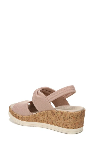 Shop Bzees Remix Slingback Wedge Sandal In Biscotti Washed Linen - 200