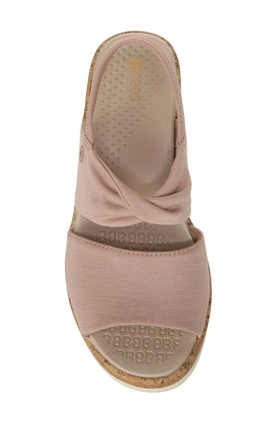 Shop Bzees Remix Slingback Wedge Sandal In Biscotti Washed Linen - 200