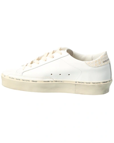 Shop Golden Goose Hi Star Leather Sneaker In White