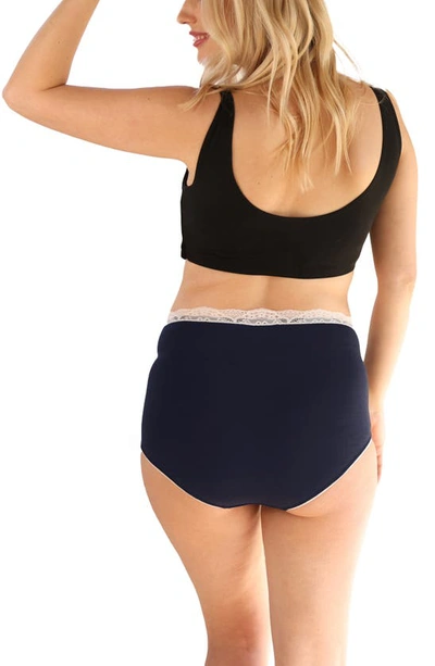 Shop Angel Maternity Assorted 2-pack Maternity Briefs In Navy/ Grey