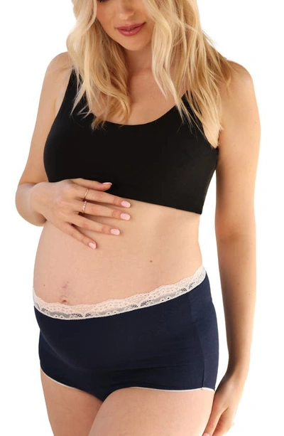 Angel Maternity Assorted 2-pack Maternity Briefs In Navy/ Grey