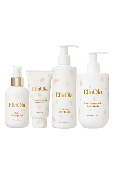 Shop Ellaola The Baby's 4-piece Essential Skin Care Set In White