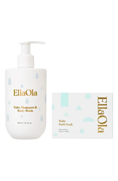 Shop Ellaola The Baby's Bathtime Duo Set In White