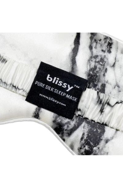 Blissy Silk Sleep Mask In Marble