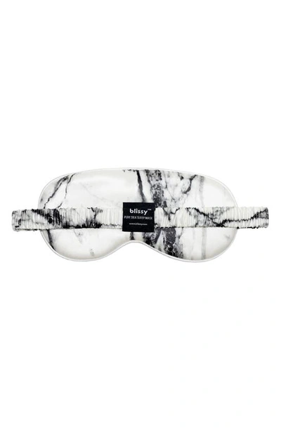 Shop Blissy Silk Sleep Mask In Marble