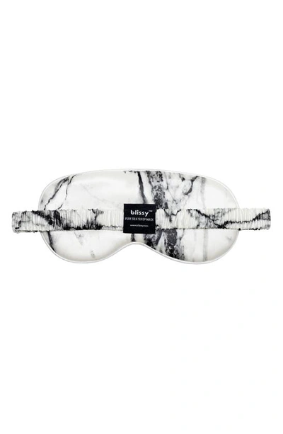 Blissy Silk Sleep Mask In Marble