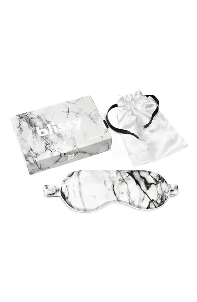 Blissy Silk Sleep Mask In Marble