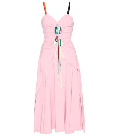Shop Rosie Assoulin Holy Moley Midi Dress In Pink