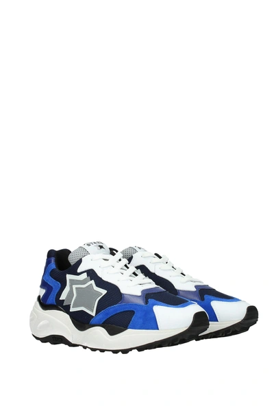 Shop Atlantic Stars Sneakers Centaur Fabric Blue Blue Navy