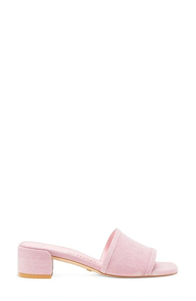 Shop Stuart Weitzman Cayman 35 Block Slide Sandal In India Pink