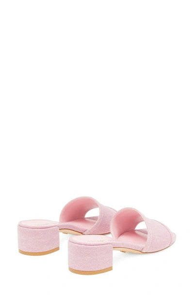 Shop Stuart Weitzman Cayman 35 Block Slide Sandal In India Pink