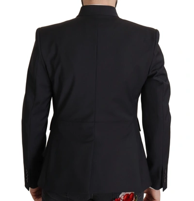 Shop Dolce & Gabbana Black Wool Single Breasted Coat Men Men's Blazer