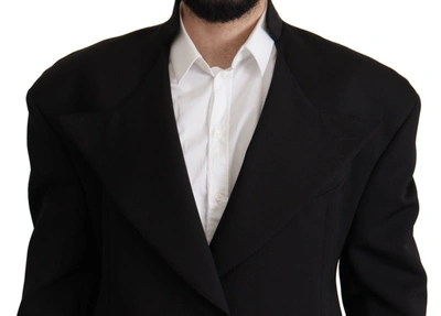 Shop Dolce & Gabbana Black Wool Single Breasted Jacket Men's Blazer