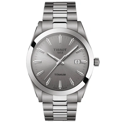 Shop Tissot Men's Gentleman Grey Dial Watch In Silver