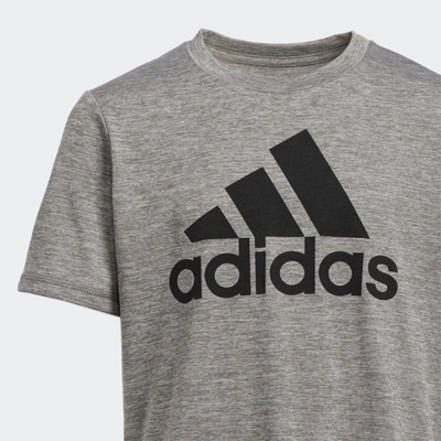 Shop Adidas Originals Kids' Adidas Mélange Badge Of Sport Tee In Grey