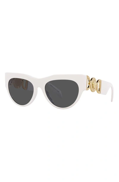 Shop Versace 56mm Cat Eye Sunglasses In White