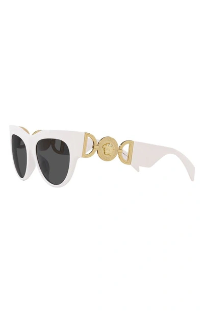 Shop Versace 56mm Cat Eye Sunglasses In White