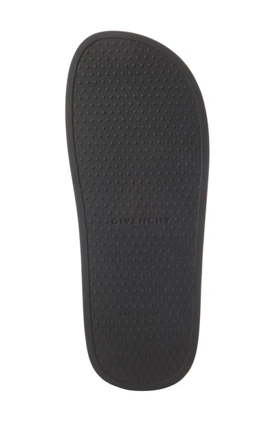 Givenchy Black Flat Slides With Logo In Polyurethane Man In Black