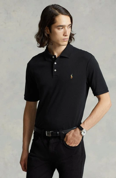 Shop Polo Ralph Lauren Pima Cotton Polo In Polo Black