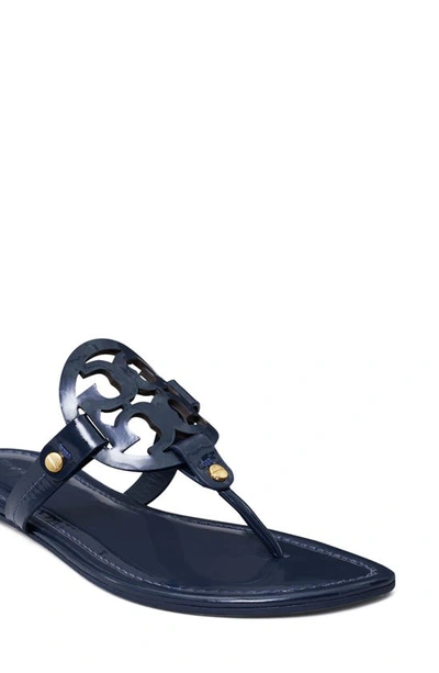 Shop Tory Burch Miller Leather Sandal In Perfect Navy