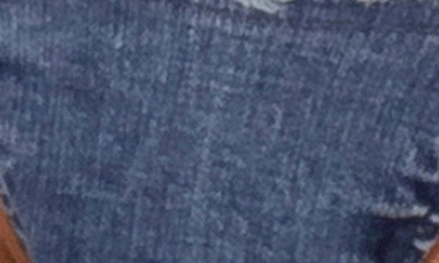 Edikted Didid Distressed Denim Side Tie Bikini Bottoms In Blue