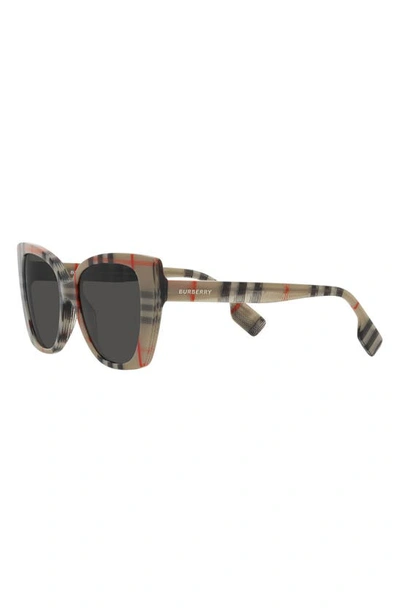 Shop Burberry Meryl 54mm Cat Eye Sunglasses In Rubber Gunmetal