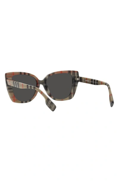 Shop Burberry Meryl 54mm Cat Eye Sunglasses In Rubber Gunmetal