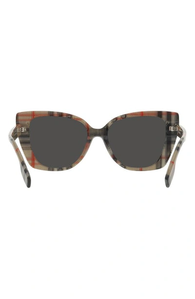 Shop Burberry Meryl 54mm Cat Eye Sunglasses In Rubber Gunmetal