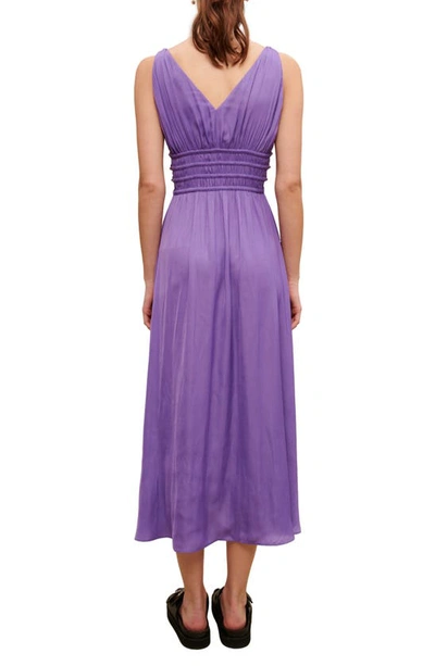Shop Maje Ryala Midi Dress In Purple