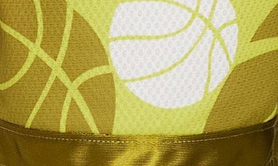 Shop Nike Kids' Dri-fit Basketball Shorts In Moss/ Bright Cactus/ White