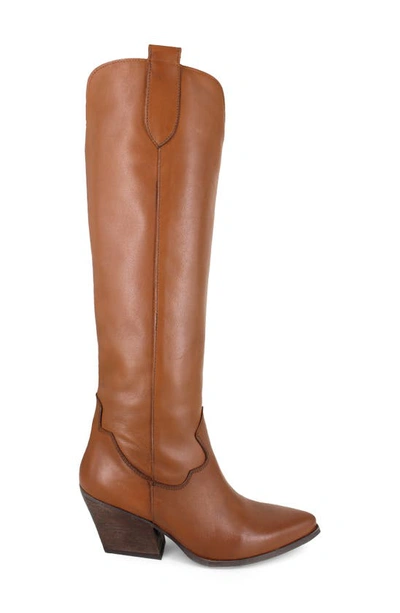 Zigi Valezka Knee High Boot In Tan Leather