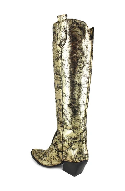 Zigi Valezka Knee High Boot In Gold