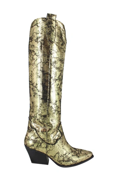 Zigi Valezka Knee High Boot In Gold